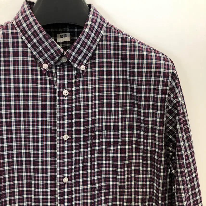 [BUNJANG] Uniqlo Button-Down Check Shirt L / 유니클로 버튼다운 체크셔츠 L