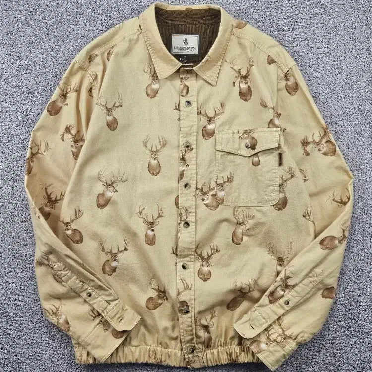 [BUNJANG] Legendary White Tails Custom Country Art Pattern Shirt (L) / 레전더리 화이트 테일즈 셔츠 커스텀 ( L ) / 12054