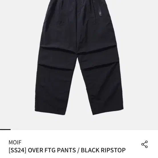 [SOLD OUT] 모이프 [SS24]OVER FTG PANTS / BLACK 3사이즈