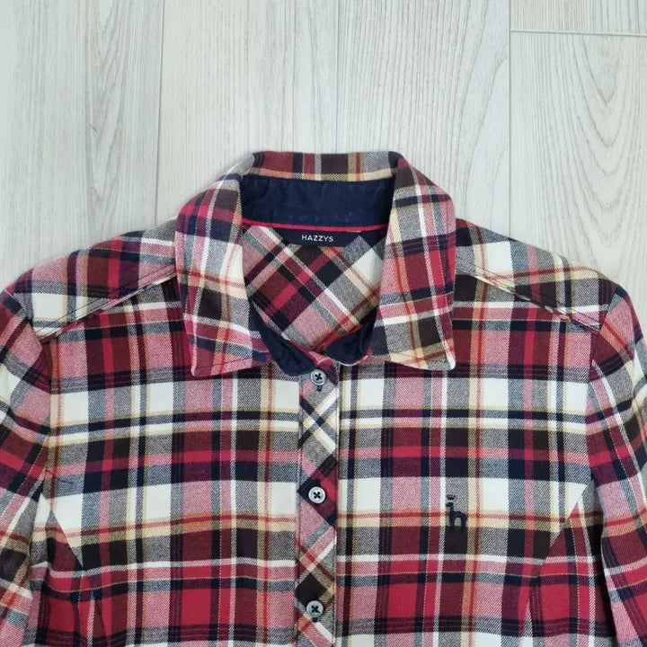 [BUNJANG] Hazzys Red Check Long Shirt / 헤지스 레드 체크 롱 셔츠(85~160)
