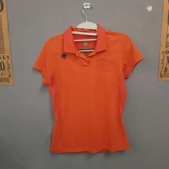 [BUNJANG] Descente Move Sport Orange Short Sleeve Polo Shirt / 데상트 MOVE SPORT 오렌지색 반팔 폴로티
