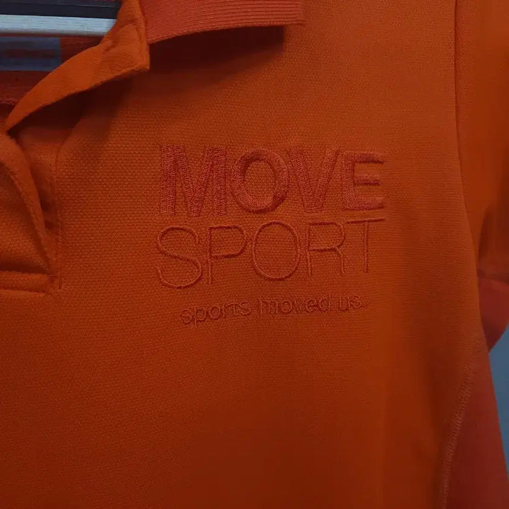 [BUNJANG] Descente Move Sport Orange Short Sleeve Polo Shirt / 데상트 MOVE SPORT 오렌지색 반팔 폴로티