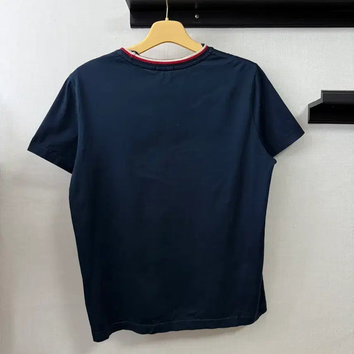 [BUNJANG] Moncler Tricolor Neck T-Shirt Navy XL / 몽클레르 네이비 트리컬러 넥 티셔츠 -XL