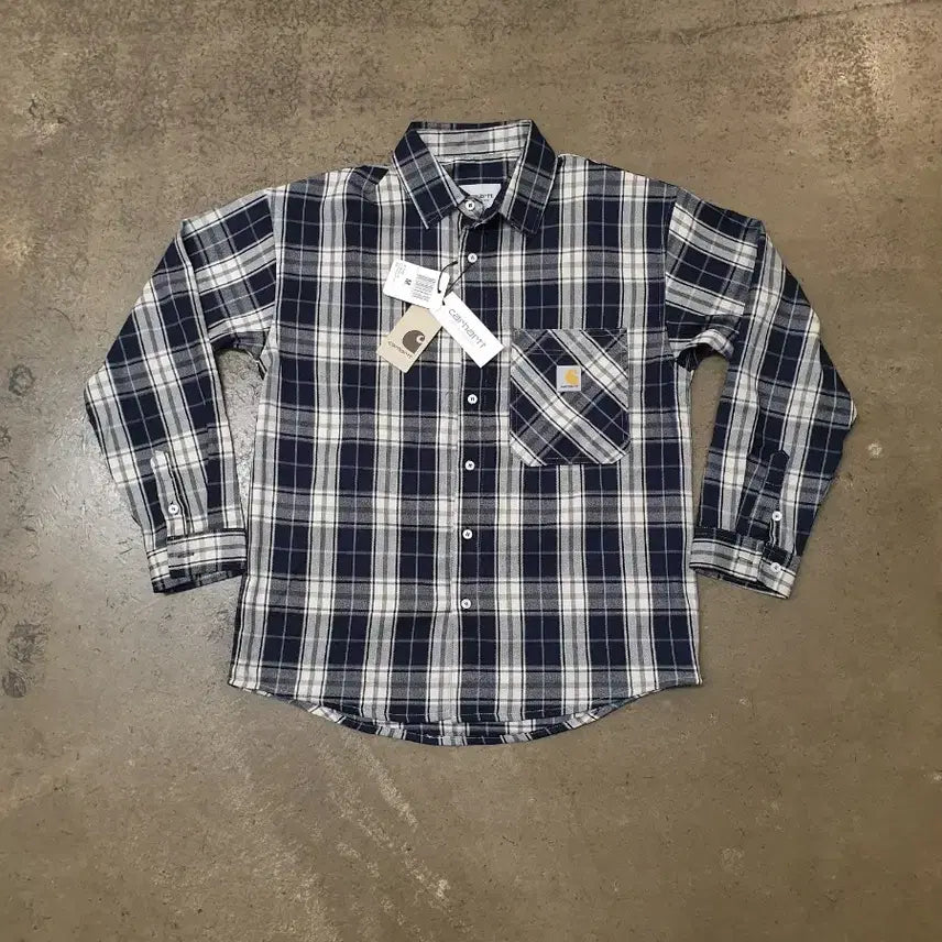 [BUNJANG] Carhartt WIP Check Pattern Nylon Polyester Shirt L / 칼하트 체크 플란넬 셔츠 M 새상품