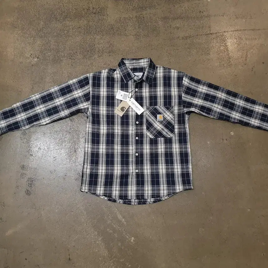 [BUNJANG] Carhartt WIP Check Pattern Nylon Polyester Shirt L / 칼하트 체크 플란넬 셔츠 M 새상품