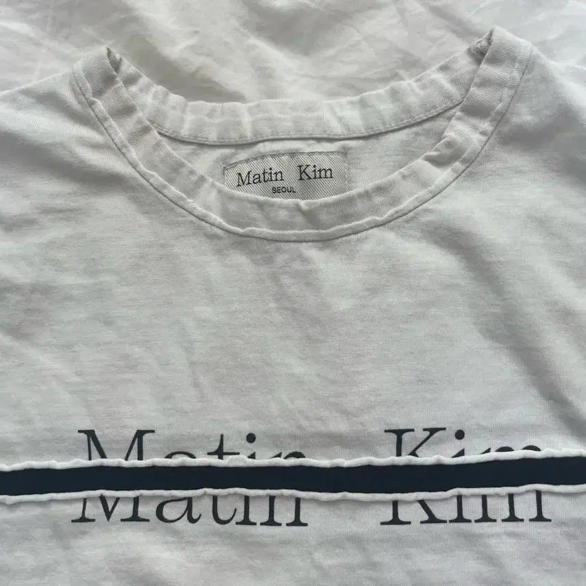 [BUNJANG] Matinkim Cropped Short Sleeve T-Shirt / 마뗑킴 크롭 반팔 티셔츠