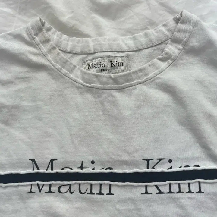 [BUNJANG] Matinkim Cropped Short Sleeve T-Shirt / 마뗑킴 크롭 반팔 티셔츠