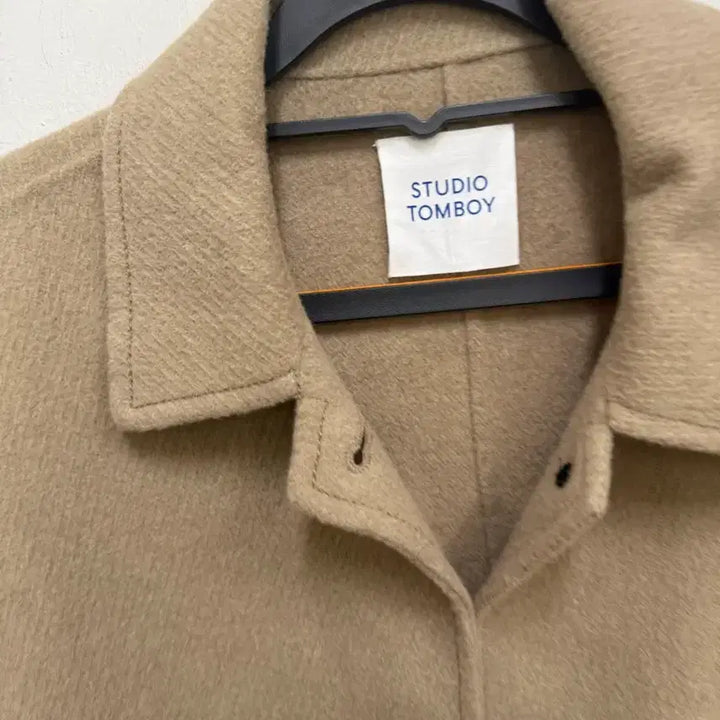 [BUNJANG] Studio Tomboy Beige Handmade Short Coat / 스튜디오 톰보이 베이지색 핸드메이드 숏 코트