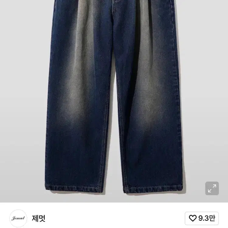[BUNJANG] Je-meot Western Two-Tuck Washed Wide Denim Pants / 제멋 웨스턴 투턱 워싱 와이드 데님 팬츠