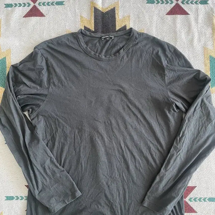 [BUNJANG] James Perse Charcoal Gray Long Sleeve Cotton T-Shirt / 제임스펄스 긴팔 티셔츠 차콜 그레이