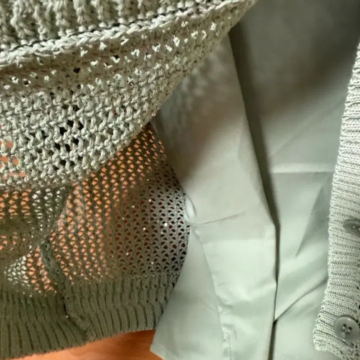 [BUNJANG] Atchii Knit Short-Sleeve Cardigan / 앳지 새상품 니트 반팔 가디건 홈쇼핑