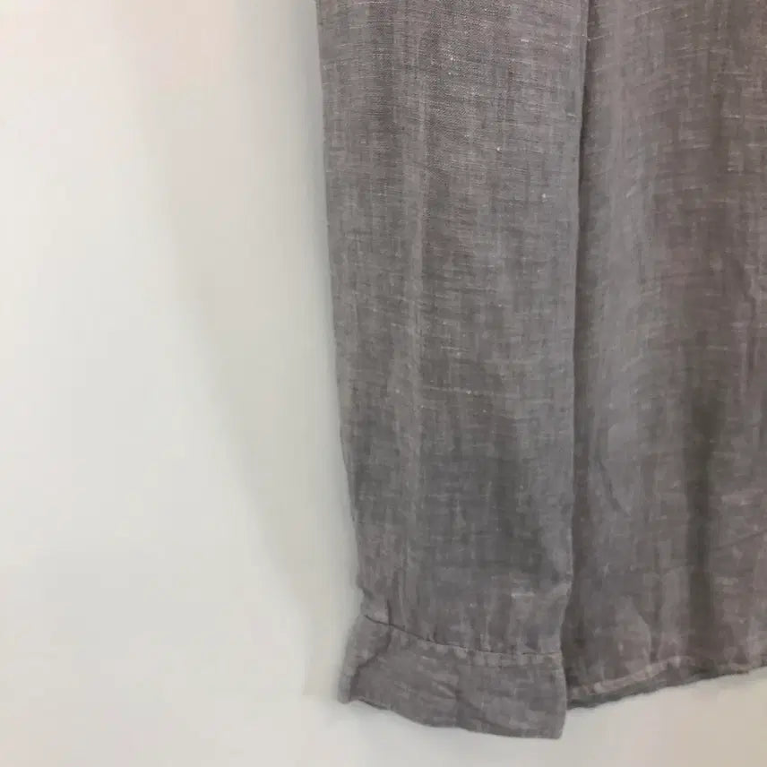 [BUNJANG] Uniqlo Linen 100% Henley Neck Shirt - Size L / 유니클로 헨리넥 린넨100% 셔츠 L