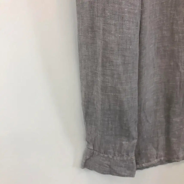 [BUNJANG] Uniqlo Linen 100% Henley Neck Shirt - Size L / 유니클로 헨리넥 린넨100% 셔츠 L