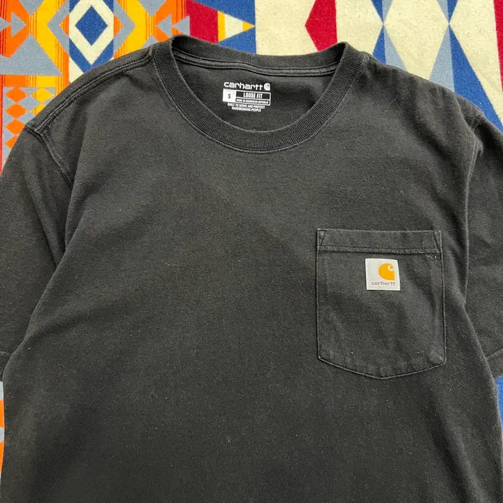 [BUNJANG] Carhartt Pocket T-Shirt Black / m) 칼하트 포켓 반팔티 블랙
