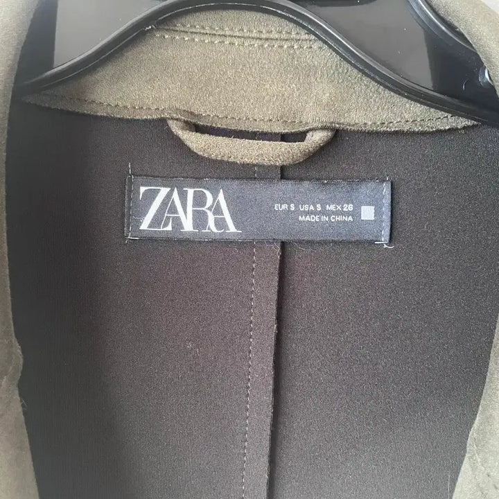 [BUNJANG] Zara Suede Long Trench Coat Khaki / 자라 스웨이드 롱 트렌치 코트 카키