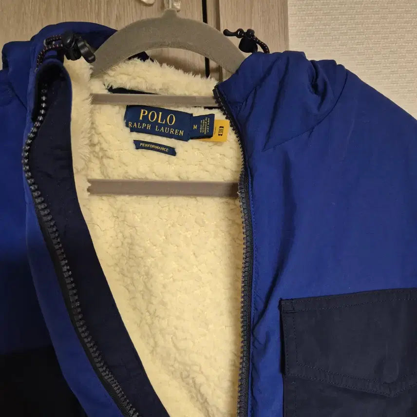 [BUNJANG] Polo Ralph Lauren Fleece Pullover Blue/Ivory M / 폴로 랄프로렌 후리스 풀오버 블루/아이보리 M