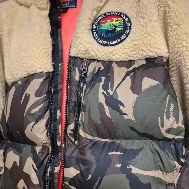 [BUNJANG] Polo Ralph Lauren Fleece Camo Panel Puffer Jacket M / 폴로 랄프로렌 플리스 패딩 M