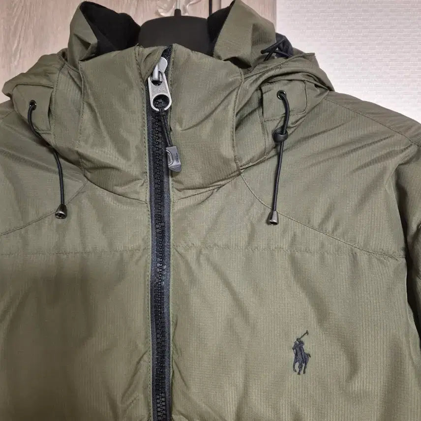 [BUNJANG] Polo Ralph Lauren Hooded Padded Jumper Khaki M / 폴로 랄프로렌 후드 패딩 점퍼 카키 m