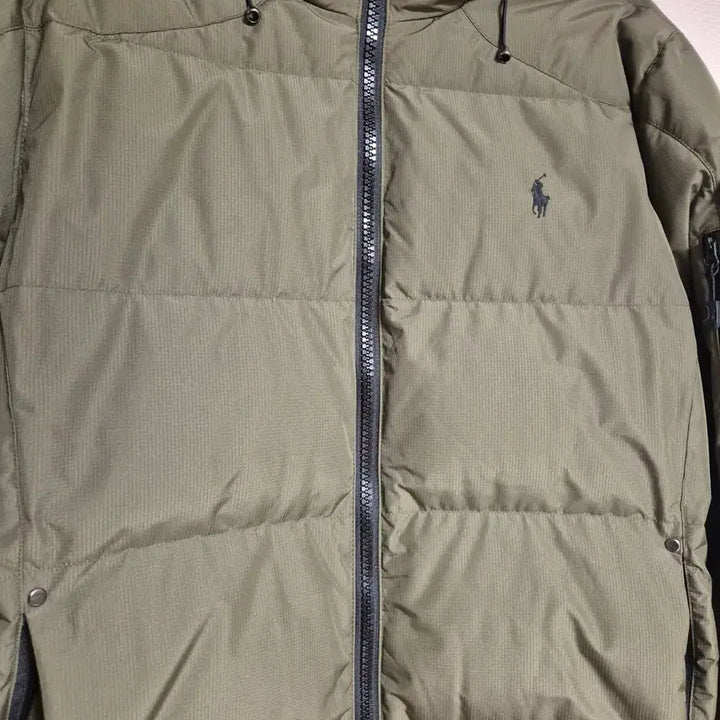 [BUNJANG] Polo Ralph Lauren Hooded Padded Jumper Khaki M / 폴로 랄프로렌 후드 패딩 점퍼 카키 m