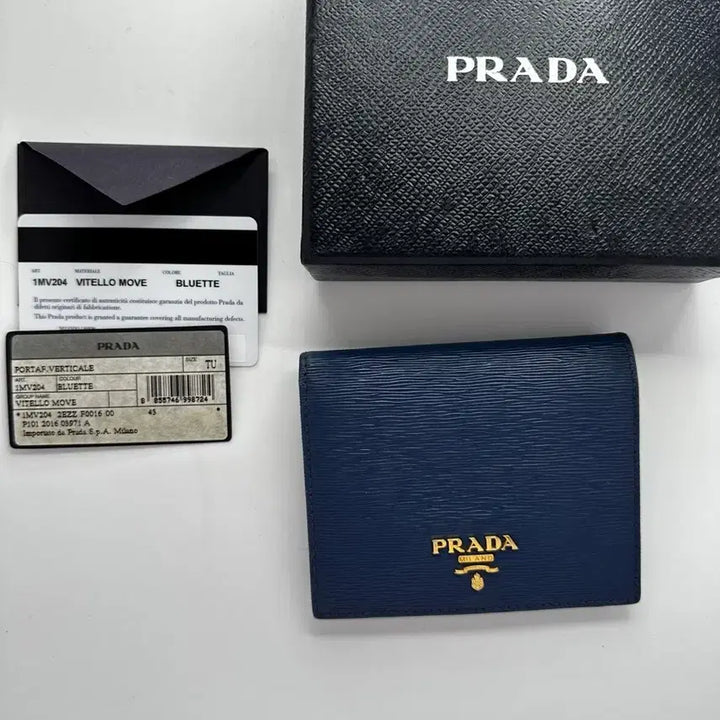 [BUNJANG] Prada Vitello Card Holder Navy / 정품 프라다 비텔로 카드지갑 네이비