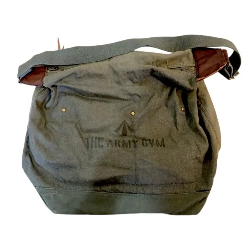 [BUNJANG] Nigel Cabourn Vintage Military Kit Bag Khaki x Brown / 나이젤 카본 빈티지 밀리터리 키트백
