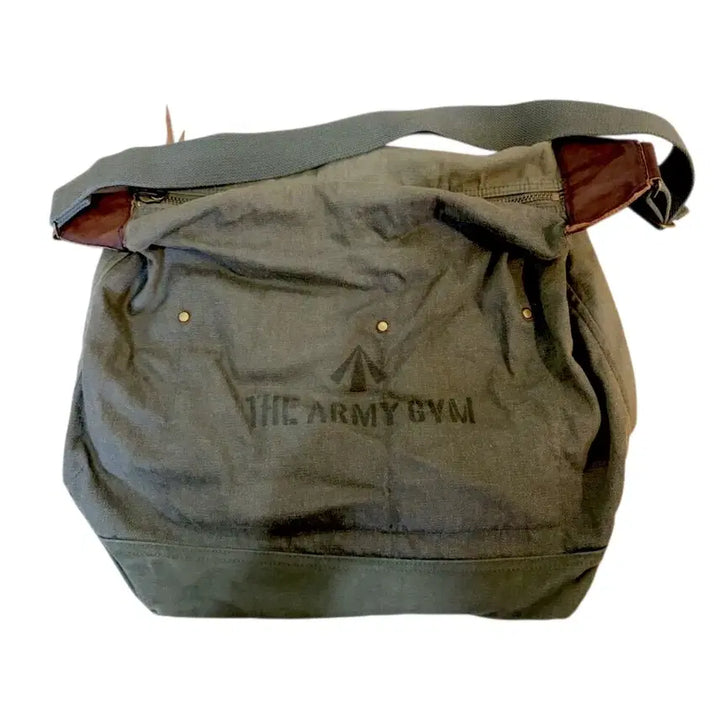[BUNJANG] Nigel Cabourn Vintage Military Kit Bag Khaki x Brown / 나이젤 카본 빈티지 밀리터리 키트백