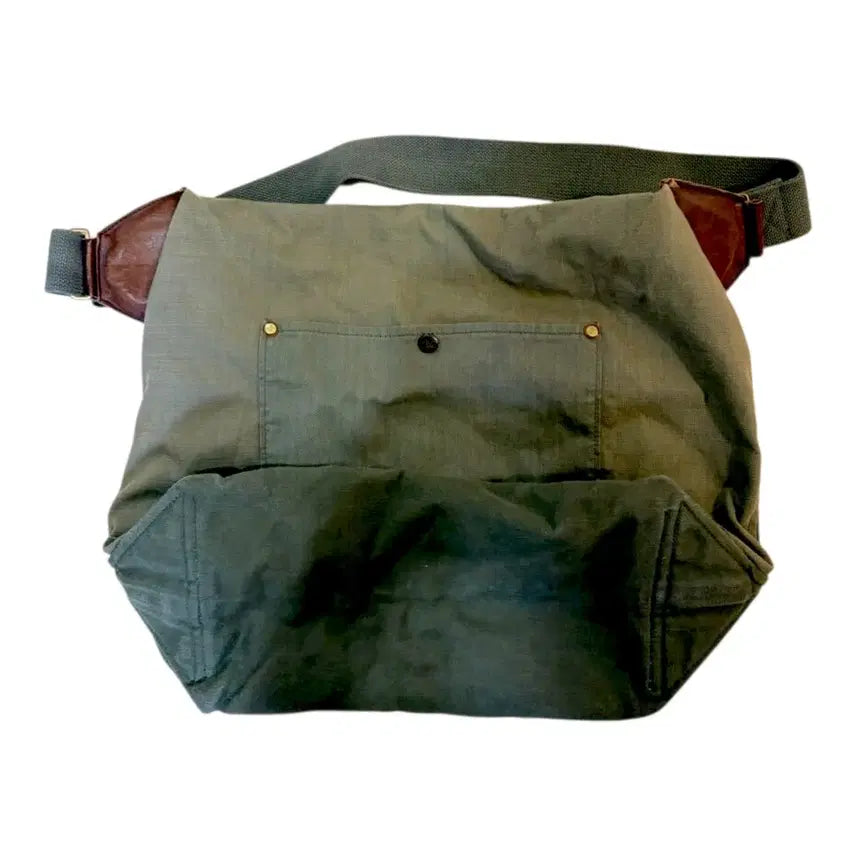 [BUNJANG] Nigel Cabourn Vintage Military Kit Bag Khaki x Brown / 나이젤 카본 빈티지 밀리터리 키트백