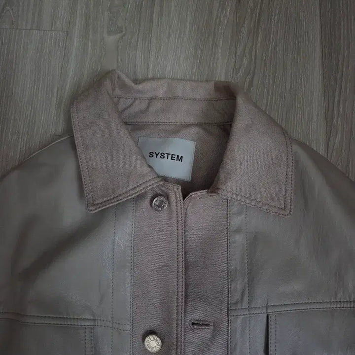 [BUNJANG] System Homme Genuine Oversized Fit Leather Beige Jacket Size 105 / 시스템옴므 정품 오버핏 레더 베이지 자켓 105사이즈