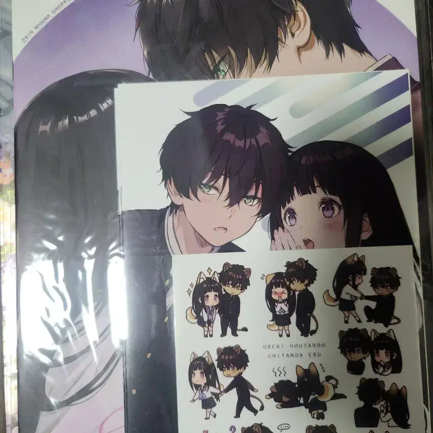 [BUNJANG] Hyouka Illustration Fanbook &amp; Sticker Goods Set / 빙과 일러스트 팬북 + 스티커 굿즈 세트