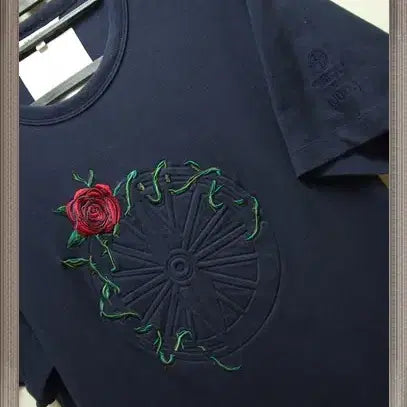 [BUNJANG] Beanpole Junji Outdoor Embroidered Cotton Round T-shirt Size 95 / 빈폴 준지 아웃도어 엠보무늬자수 면라운드티 택95