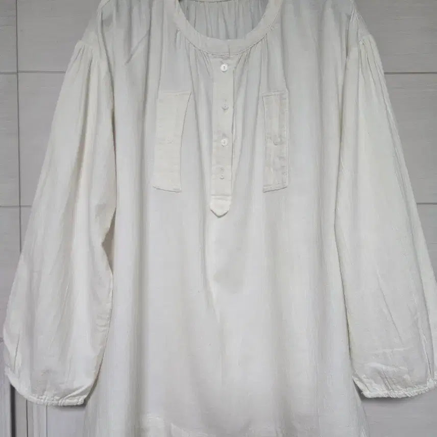 [BUNJANG] Premium Gauze Cotton Button Blouse / 고급 거즈면 단추 블라우스