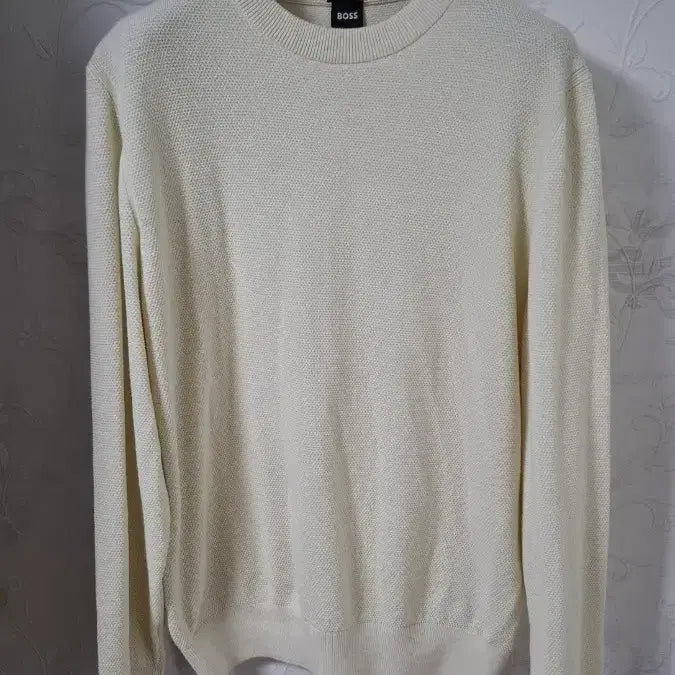 [BUNJANG] BOSS Premium Knitwear Cream Ivory XL / (정품 매장판) BOSS 보스 프리미엄 니트 105 22년식