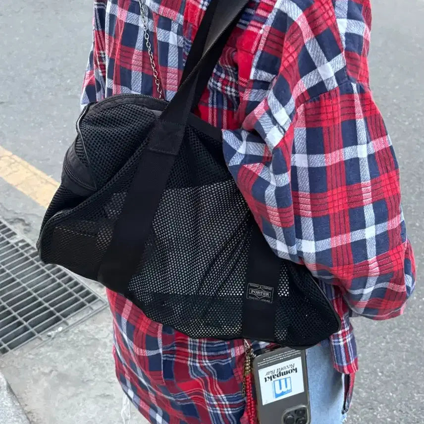 [BUNJANG] Porter Mesh Boston Bag (Black) / PORTER-MESH BOSTON BAG(Black) 포터 메쉬백