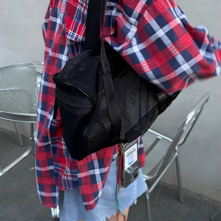 [BUNJANG] Porter Mesh Boston Bag (Black) / PORTER-MESH BOSTON BAG(Black) 포터 메쉬백
