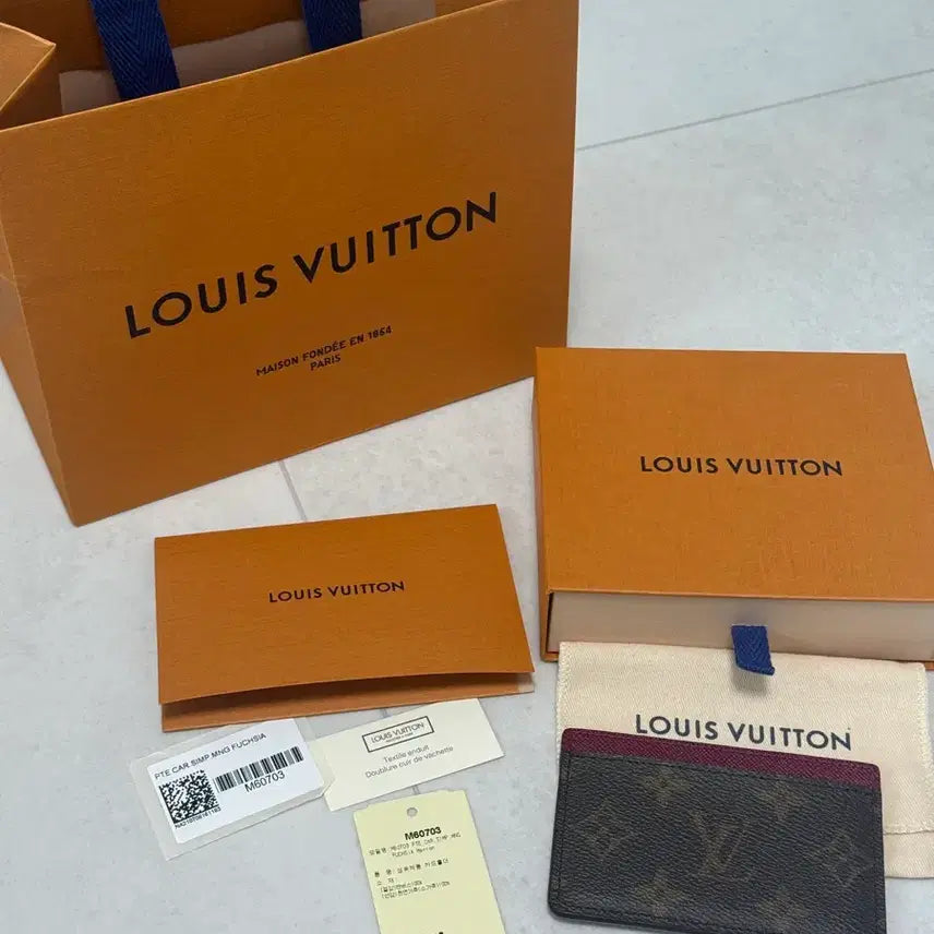 [BUNJANG] Louis Vuitton Fuchsia Card Holder (Full Set) / [정품]루이비통 카드지갑(풀구성)