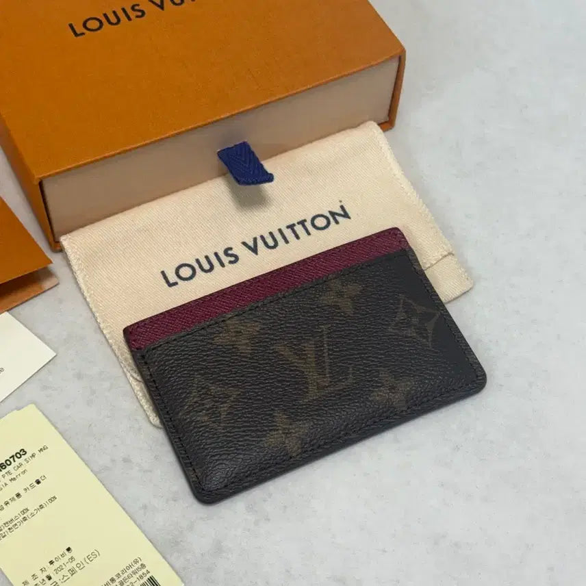 [BUNJANG] Louis Vuitton Fuchsia Card Holder (Full Set) / [정품]루이비통 카드지갑(풀구성)