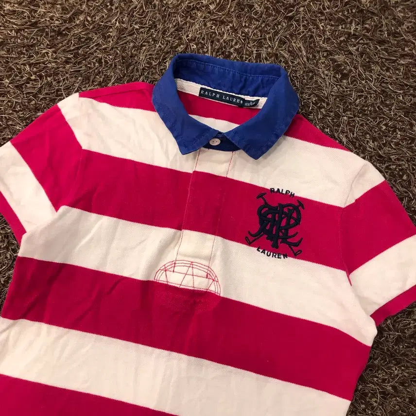 [BUNJANG] Polo Ralph Lauren Striped Rugby T-Shirt / S 폴로 랄프로렌 스트라이프 럭비티 반팔 티셔츠