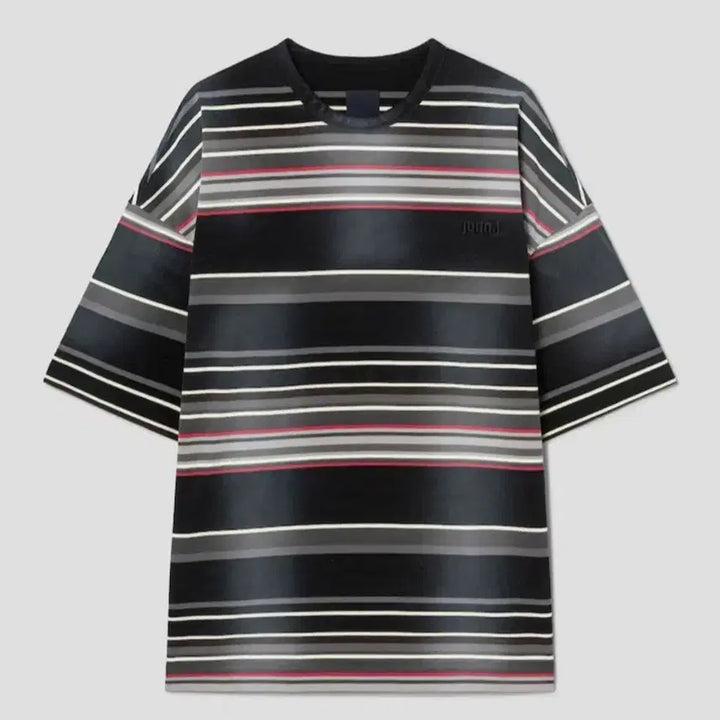 [BUNJANG] Juun.J 26ss Multi Stripe Short Sleeve Shirt L Size / (L)준지 26ss 멀티 스트라이프 숏슬리브