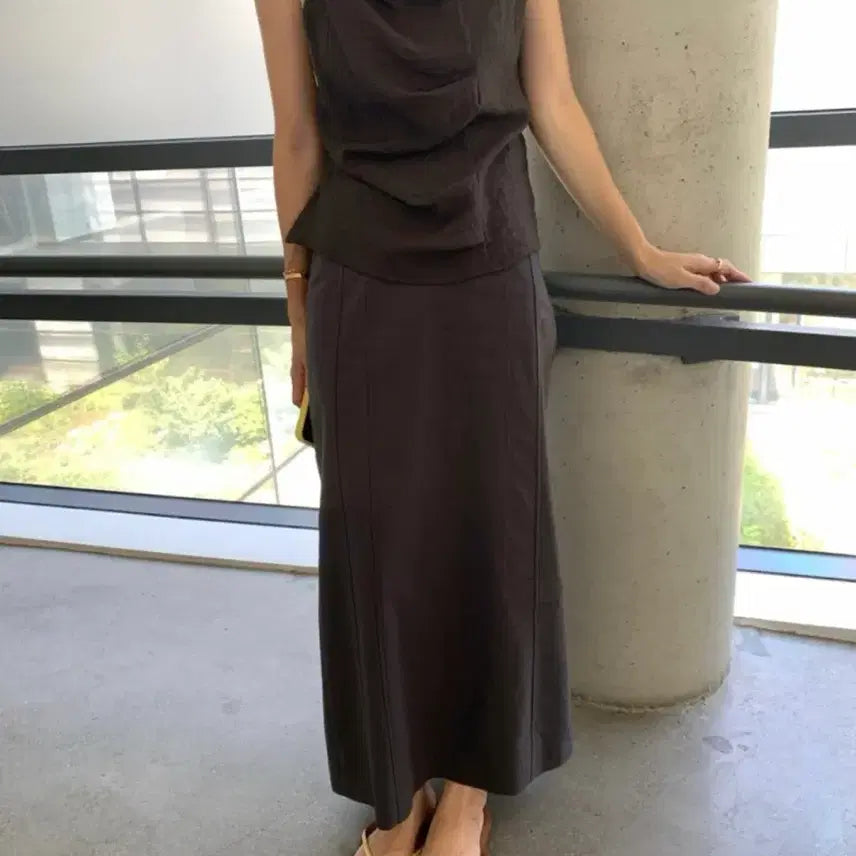 [BUNJANG] Anderson Emily Pleated Skirt - Charcoal, Size S / (새상품) 언더슨 에밀리 스커트 - 차콜 S사이즈
