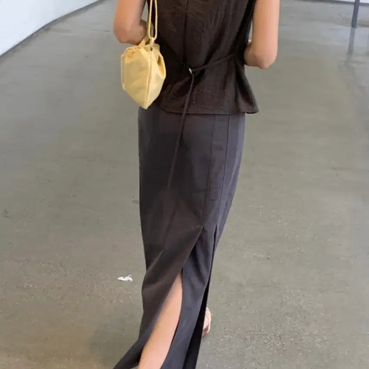 [BUNJANG] Anderson Emily Pleated Skirt - Charcoal, Size S / (새상품) 언더슨 에밀리 스커트 - 차콜 S사이즈