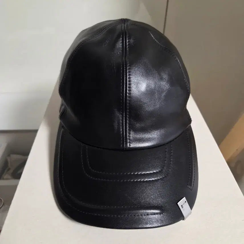 [BUNJANG] Alyx Black Genuine Lambskin Leather Baseball Cap / 알릭스 Alyx 블랙 리얼 양가죽 볼캡
