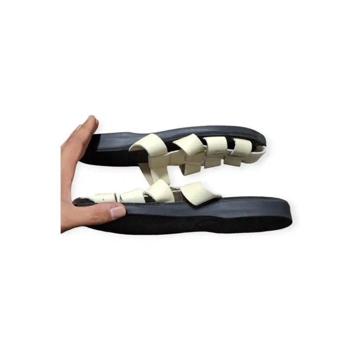 [BUNJANG] Jerusalem Sandals Fisherman Slides Ivory &amp; Black / 43)예루살렘 샌들 피셔맨 슬라이드 아이보리&amp;블랙