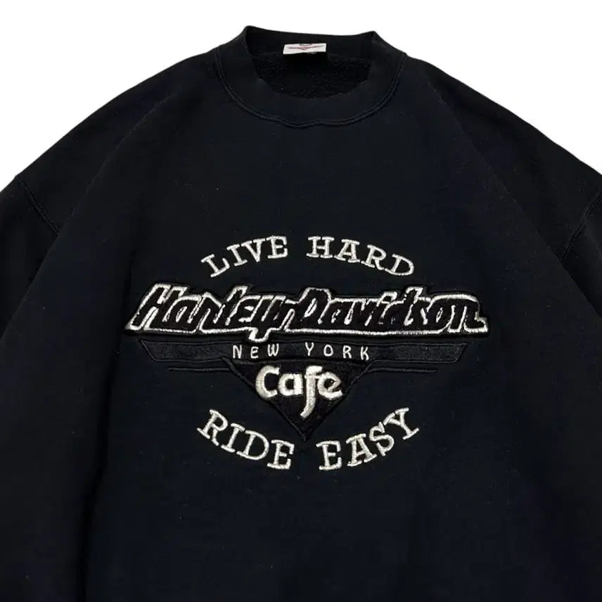 [BUNJANG] Harley-Davidson USA Black Sweatshirt / 할리데이비슨 usa 블랙 스웻셔츠