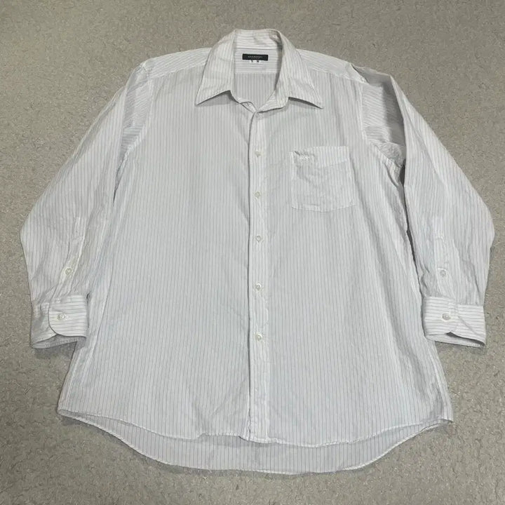 [BUNJANG] Burberry London White Stripe Long Sleeve Shirt / 버버리 런던 화이트 스트라이프 긴팔 셔츠