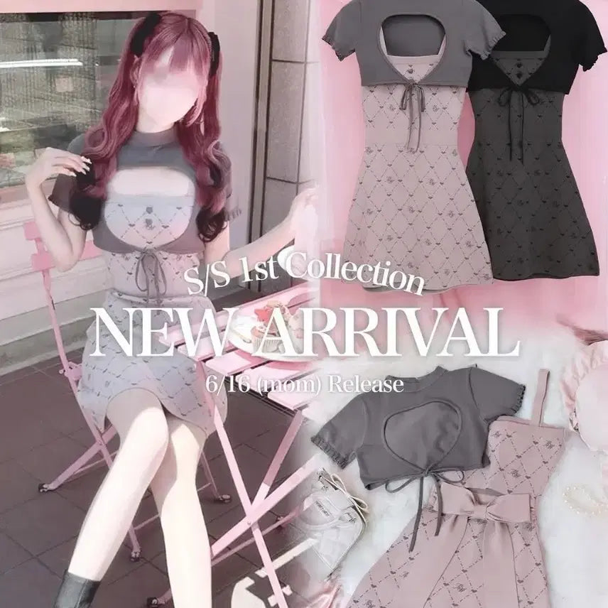 [BUNJANG] Honeymew Monogram Ensemble Dress / 허니뮤 모노그램 앙상블 원피스