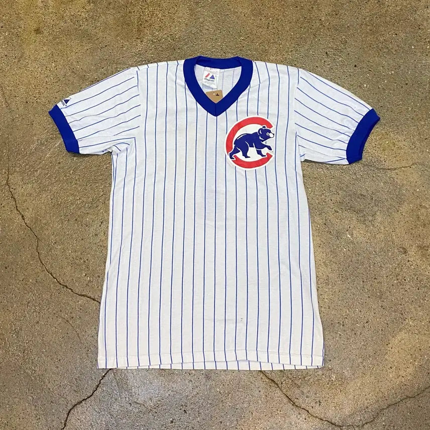 [BUNJANG] 90s Majestic Chicago Cubs Ringer T-Shirt / 90s Made in USA 빈티지 마제스틱 시카고컵스 링거 티셔츠