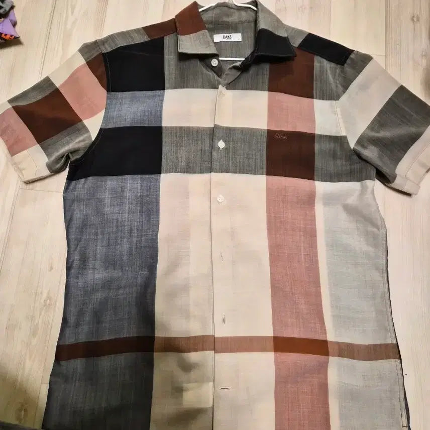 [BUNJANG] Daks Check Short Sleeve Shirt Size 100 / 닥스 체크 반팔 셔츠100