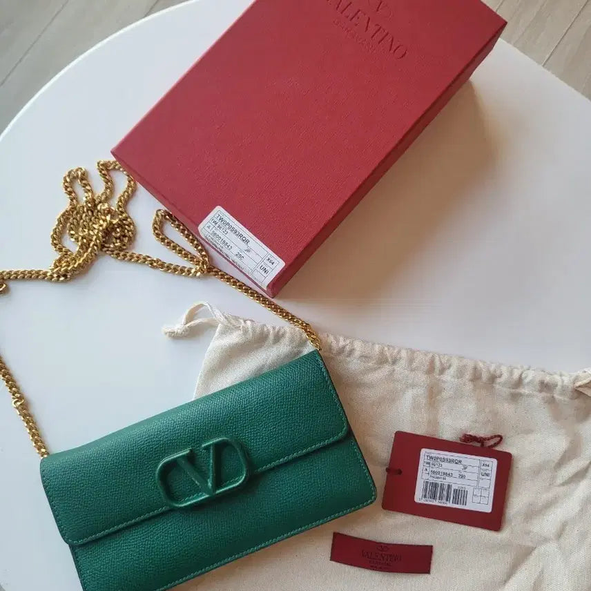[BUNJANG] Valentino V Logo Chain Wallet / 발렌티노 v로고 체인 가방 풀세트