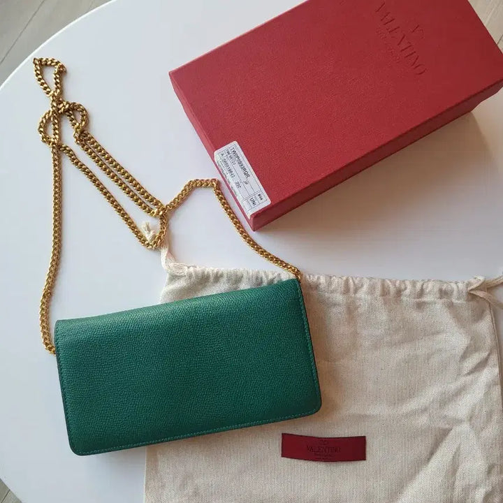 [BUNJANG] Valentino V Logo Chain Wallet / 발렌티노 v로고 체인 가방 풀세트