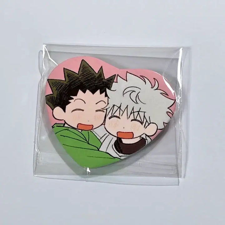 [BUNJANG] Ggoong Egg Hunter x Hunter Gon Killua Heart Pin Badge / 미개봉) 살걀님 헌터헌터 곤 키르아 하트 핀뱃지 양도